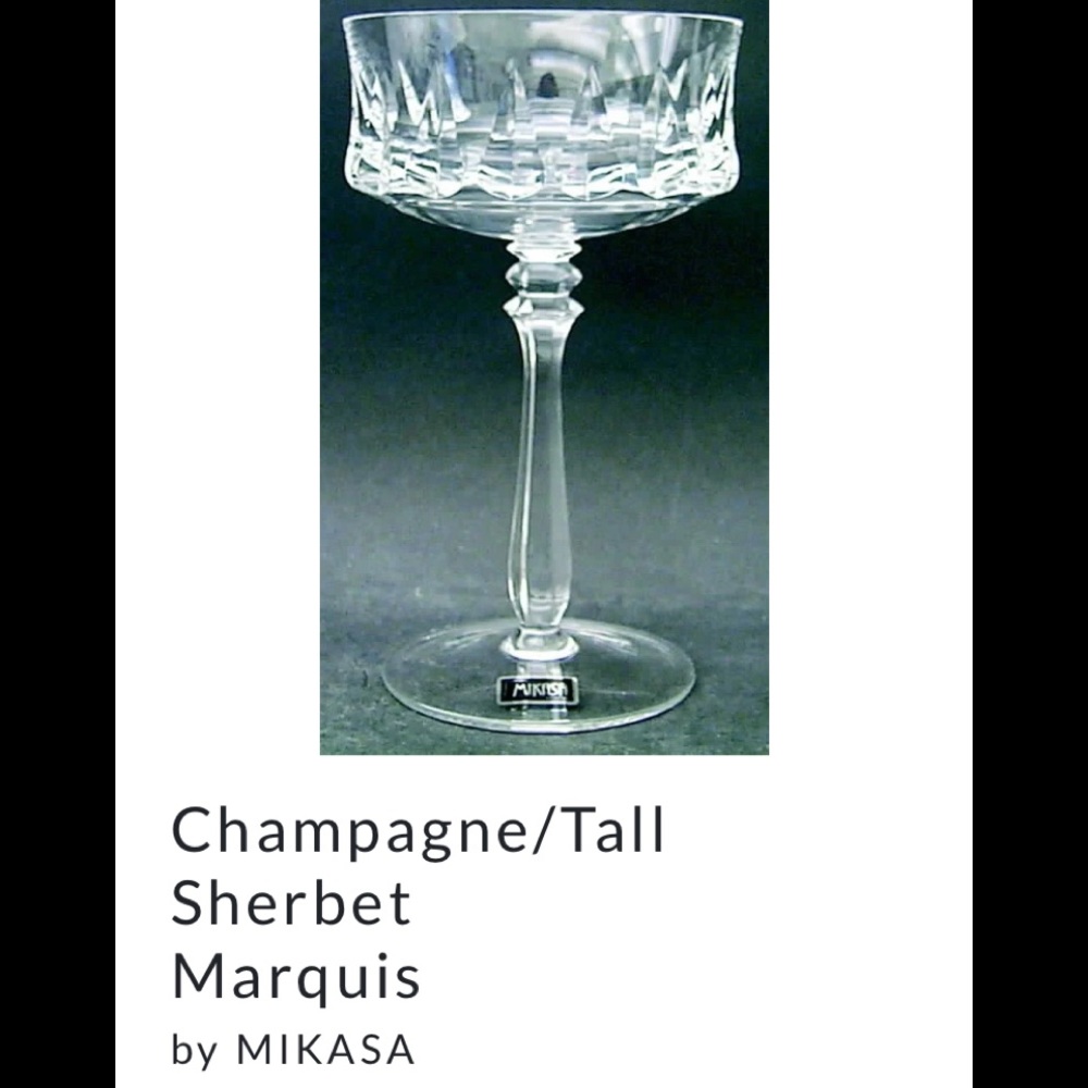 Mikasa Marquis Champagne Tall /Sherbet Coupe Stem